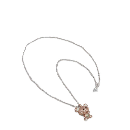 Guess Unique Crystal Bear Pendant Necklace