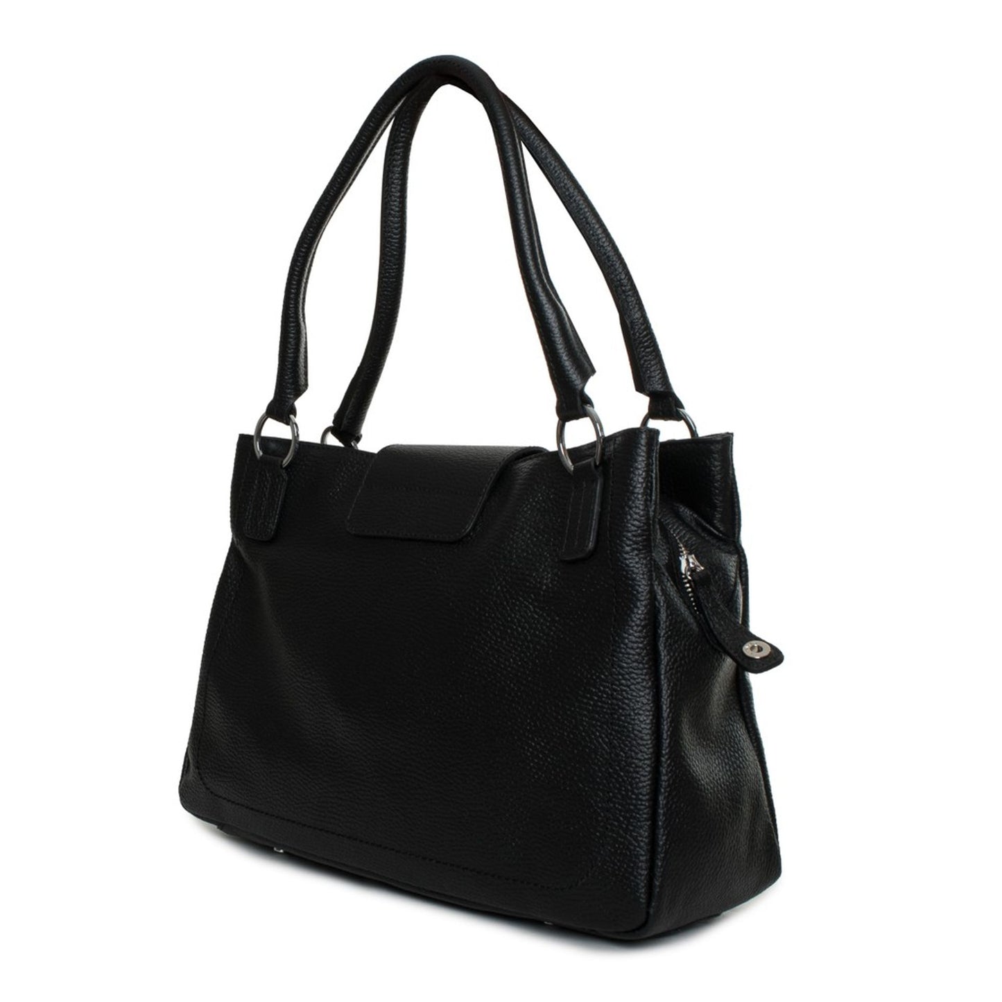 Lamarthe Elegant Leather Lock Handbag