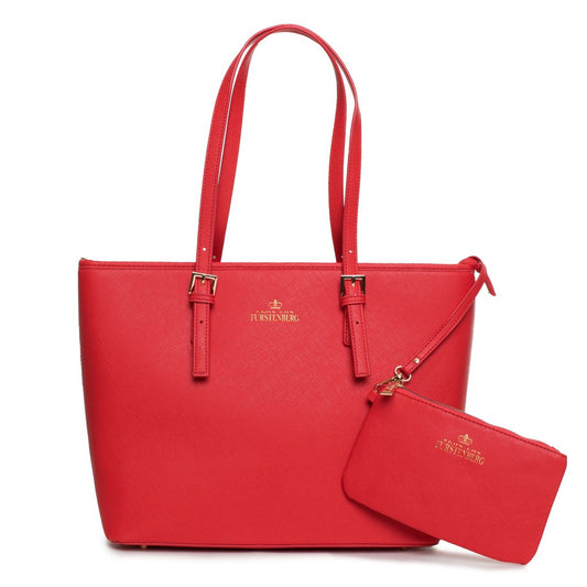 Egon Von Furstenberg Scarlet Red Classic Tote