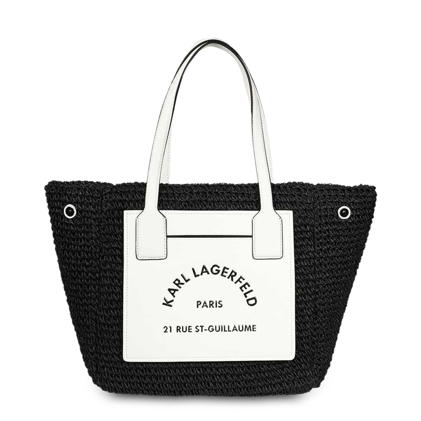 Karl Lagerfeld Signature Black and White Tote