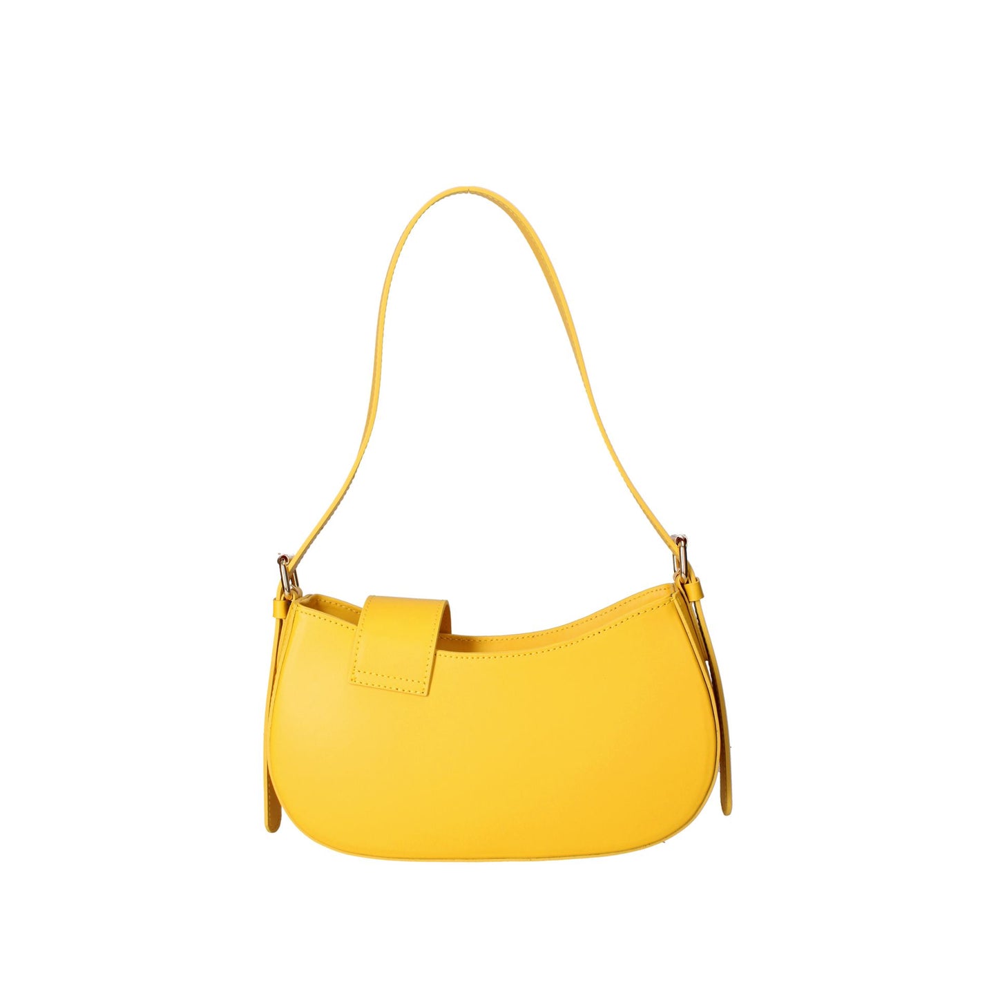 Roberta Rossi Chic Buckle Shoulder Bag - Sunflower Yellow