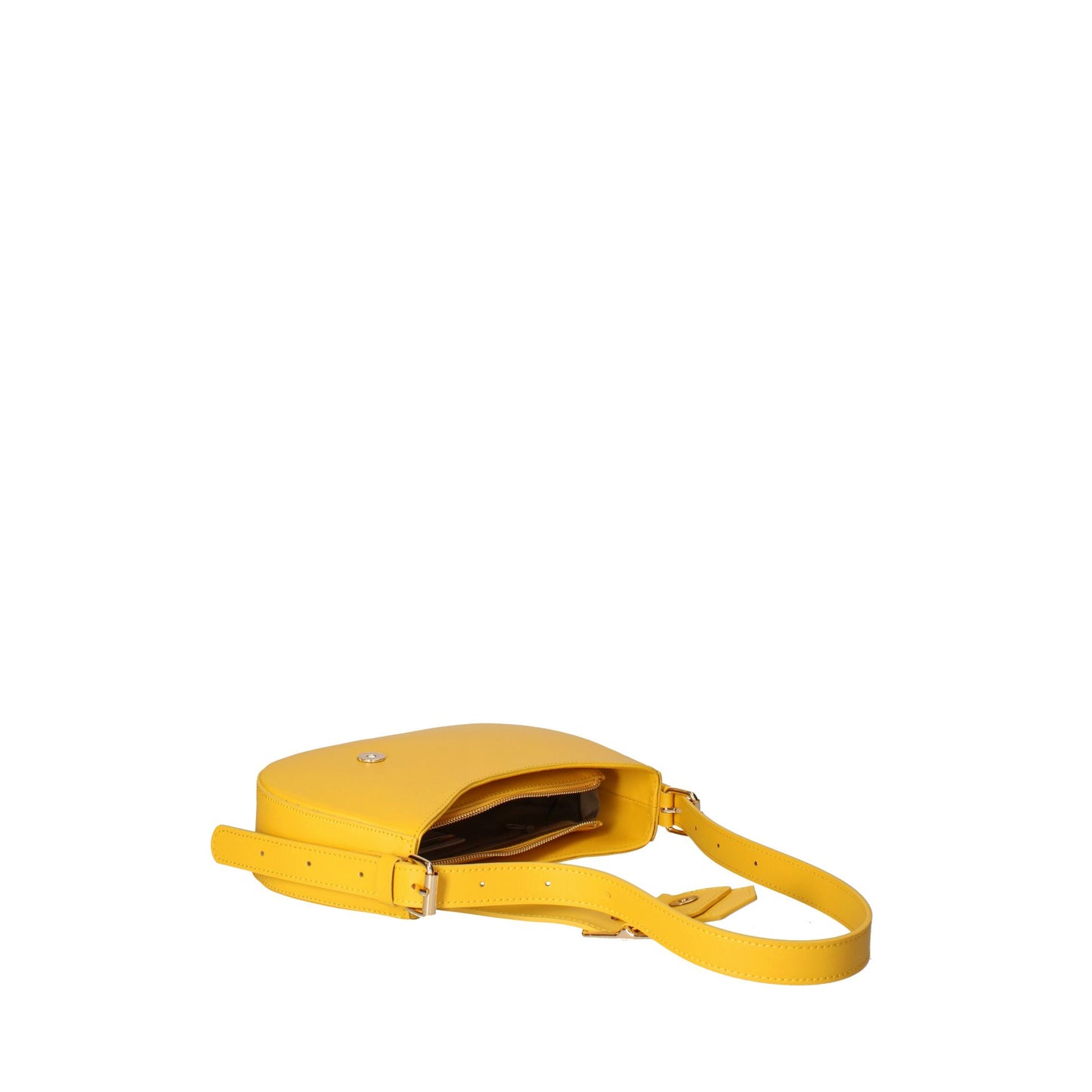 Roberta Rossi Chic Buckle Shoulder Bag - Sunflower Yellow