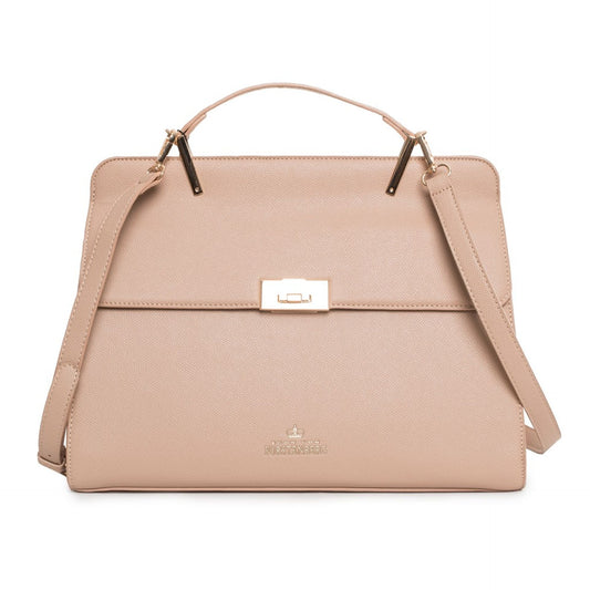 Egon Von Furstenberg Sandy Beige Classic Handbag