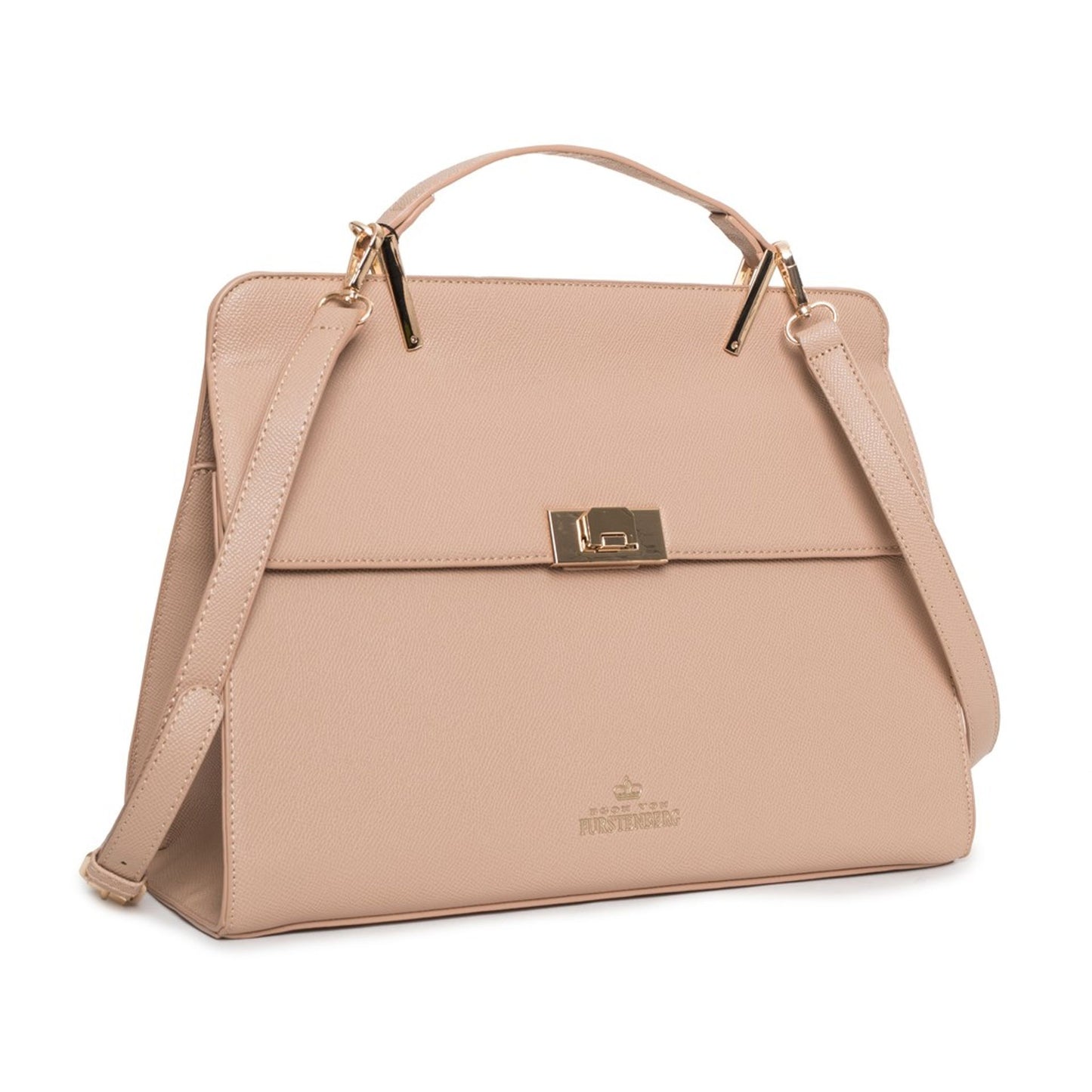 Egon Von Furstenberg Sandy Beige Classic Handbag