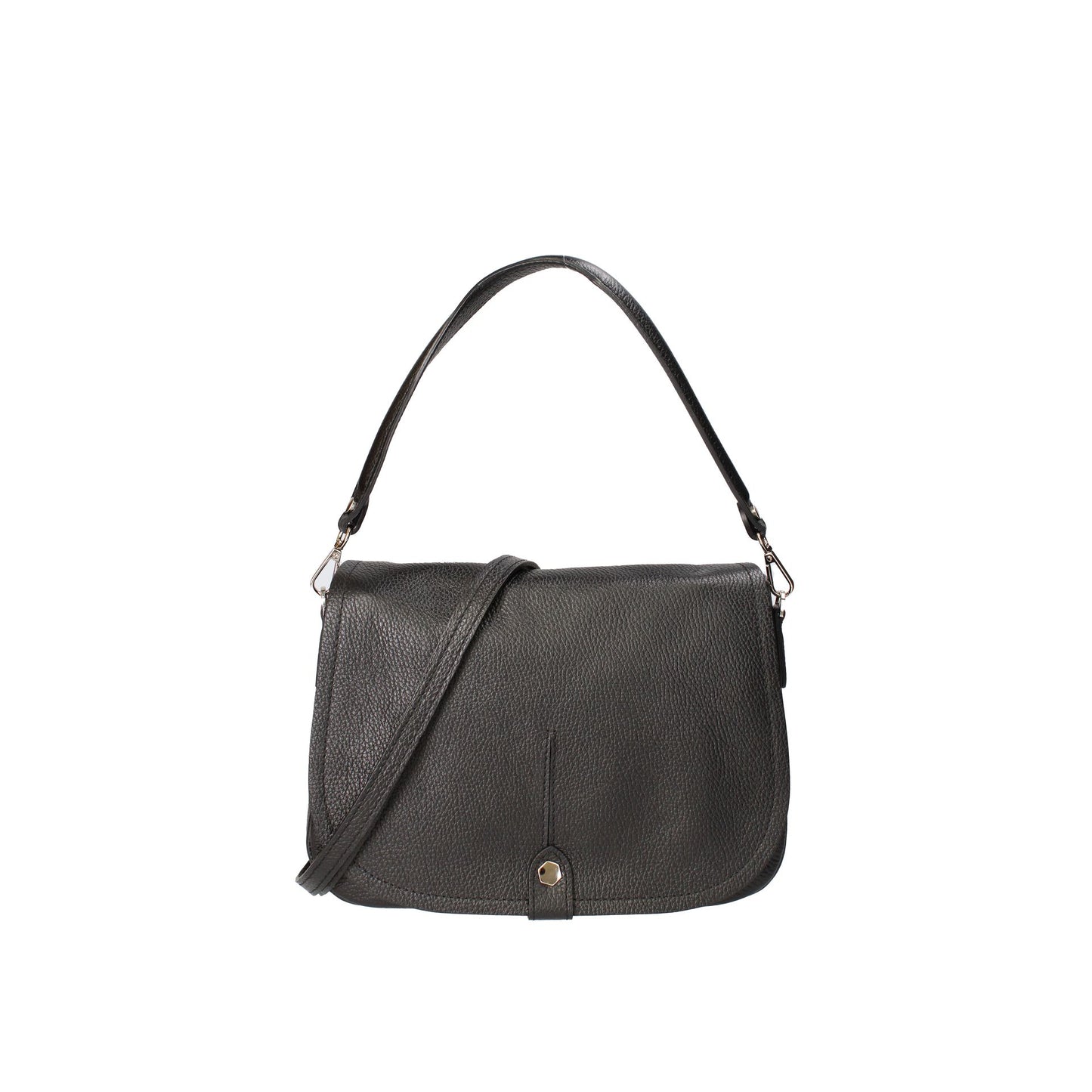 Viola Castellani Charm Shoulder Bag - Charcoal Black