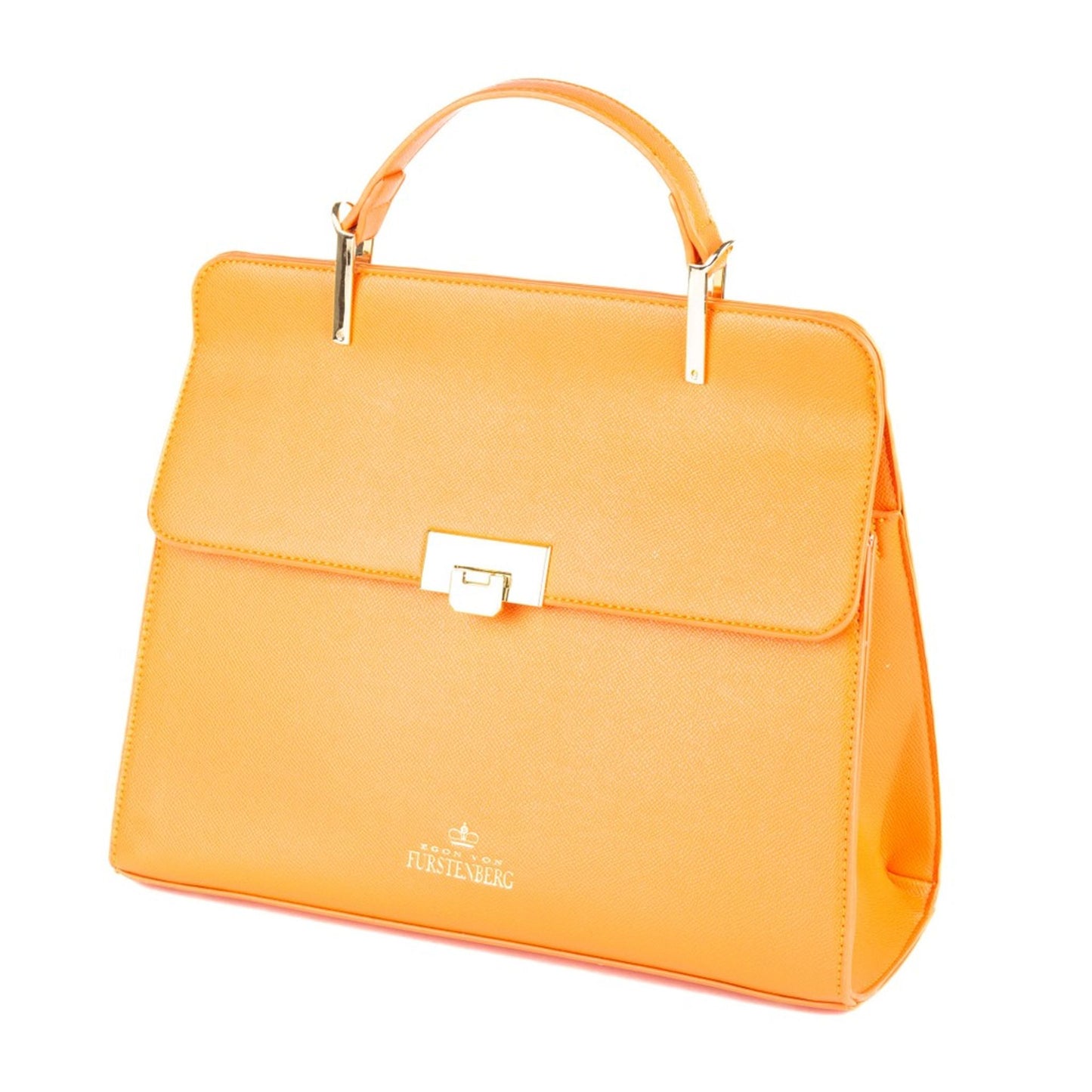 Egon Von Furstenberg Bright Tangerine Elegance Handbag