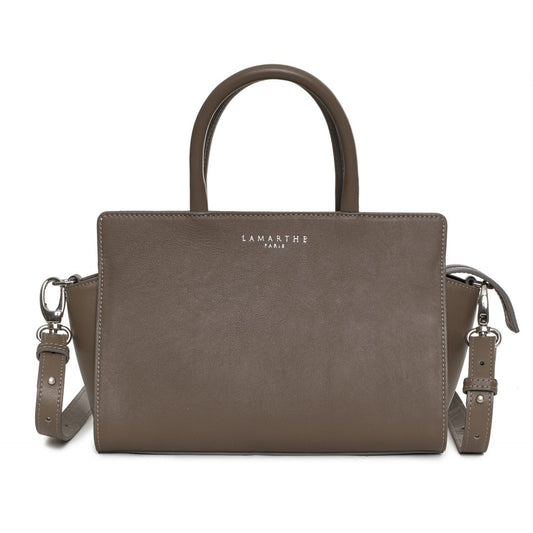 Lamarthe Classic Leather Satchel - brown