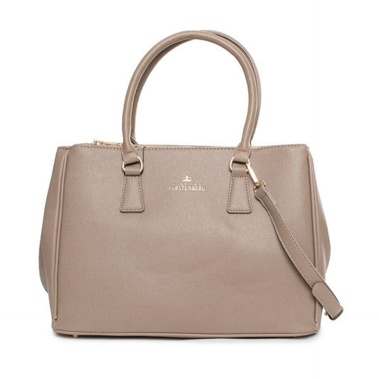 Egon Von Furstenberg Classic Taupe Shoulder Bag